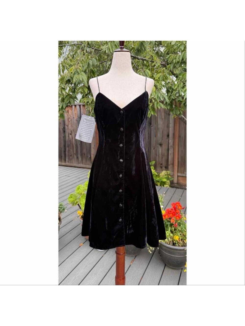 Vtg 90s Moda International Velvet Flare Mini Dress Victoria’s Secret Goth